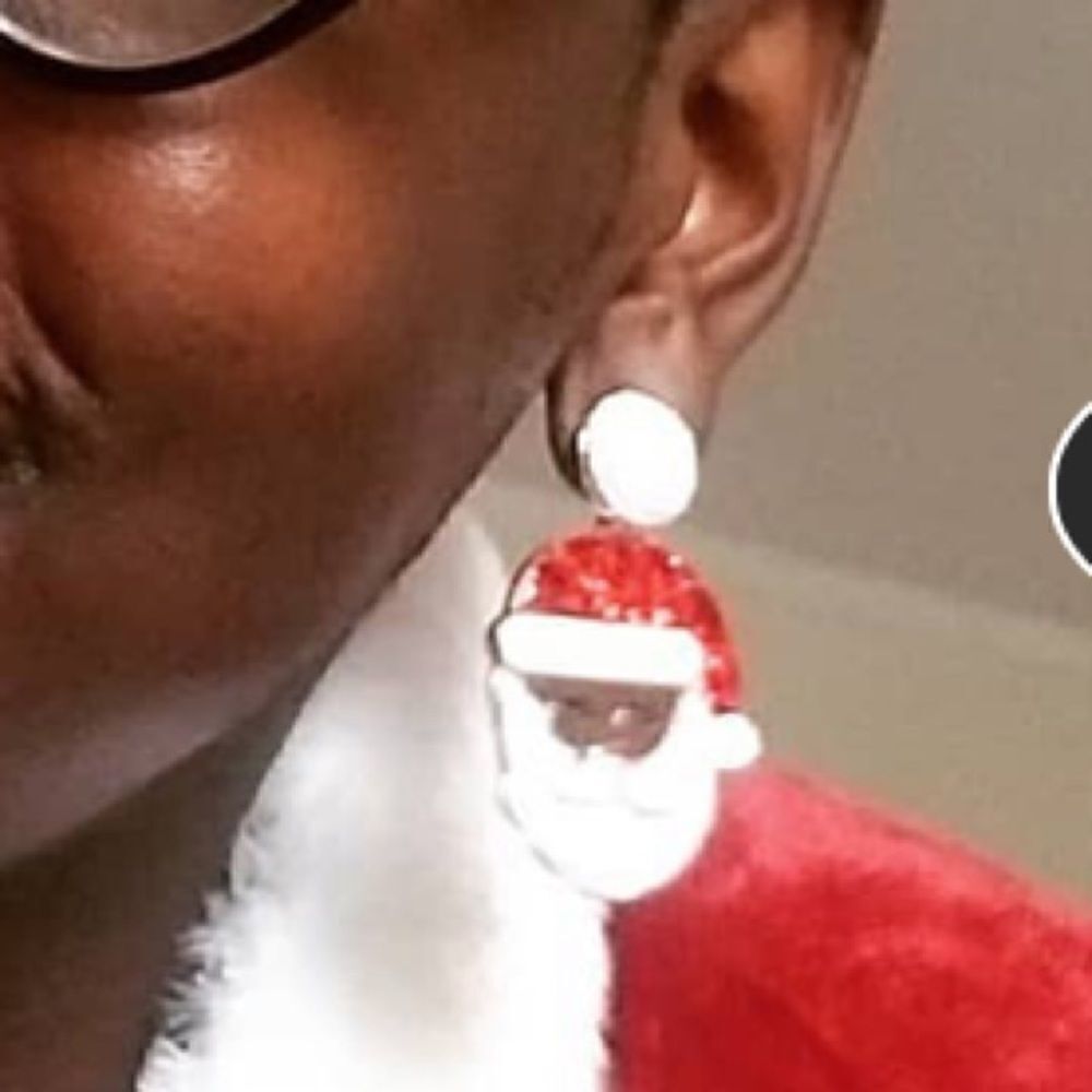 SANTA DROP EARRINGS - Picture 8 of 8